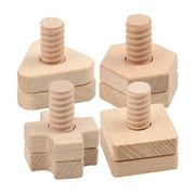 HERFIER Wooden DIY Nuts Bolts Toys Montessori Building Set